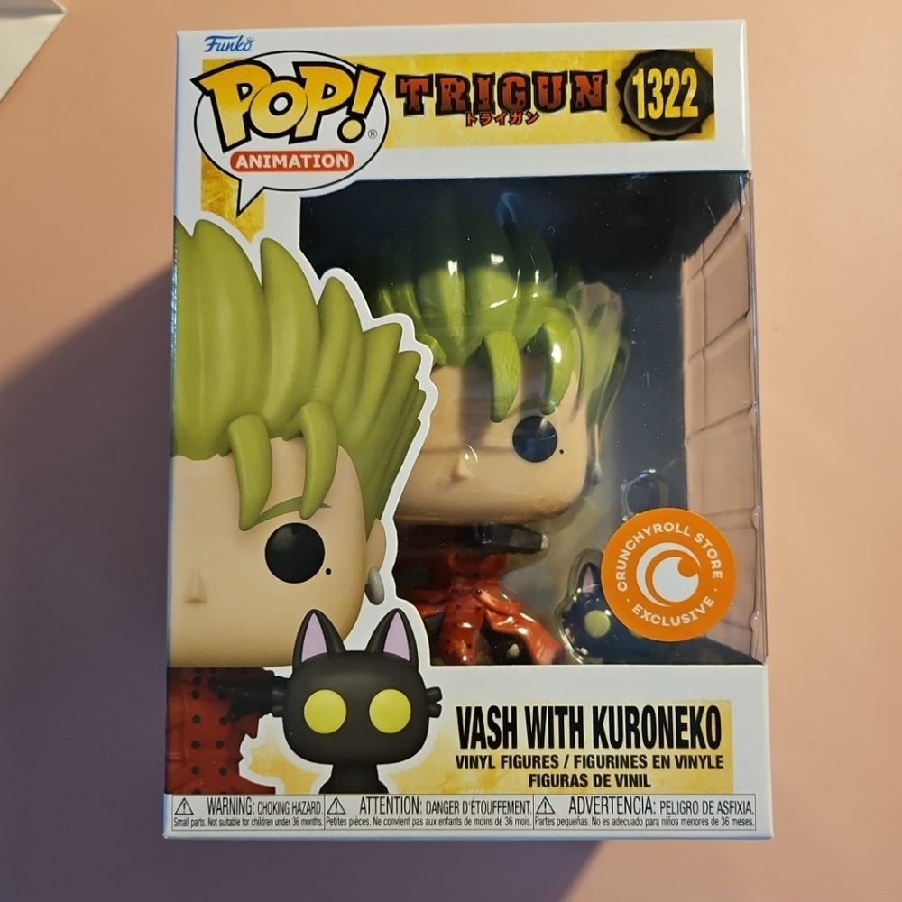 Funko Pop! Trigun Vash with Kuroneko - Green and Black